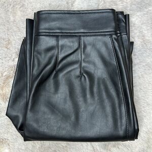 H&M | Black Flared Faux Leather Pants